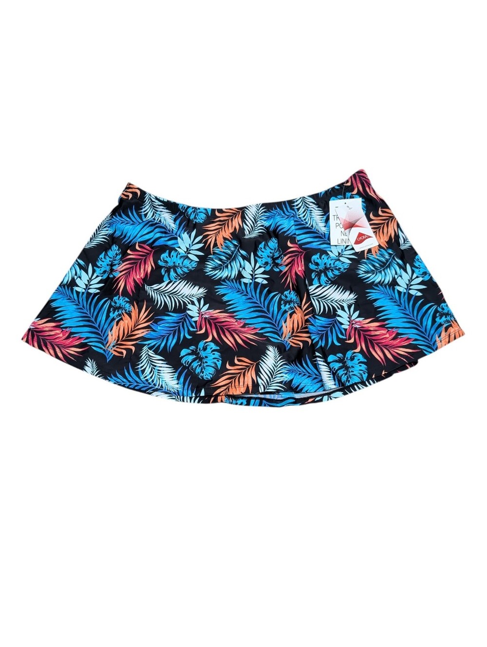 BLAIR Women's Swim Bottom Skirt Tropical Leaf Floral Beach Ocean (26W) New